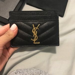 YSL SAINT LAURENT LOGO CARD HOLDER